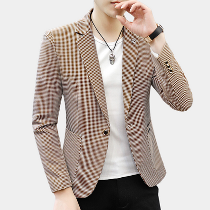 Blazer À Carreaux Pour Homme Avec Boutons Et Poches | Idéal Pour Usage Professionnel Et Quotidien