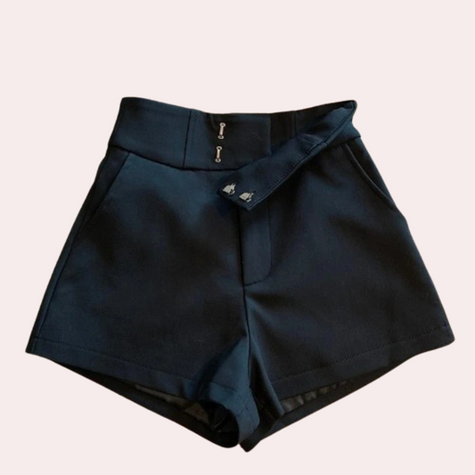 Short Taille Haute avec Coupe Légèrement Ample pour Femme | Idéal pour l'Été