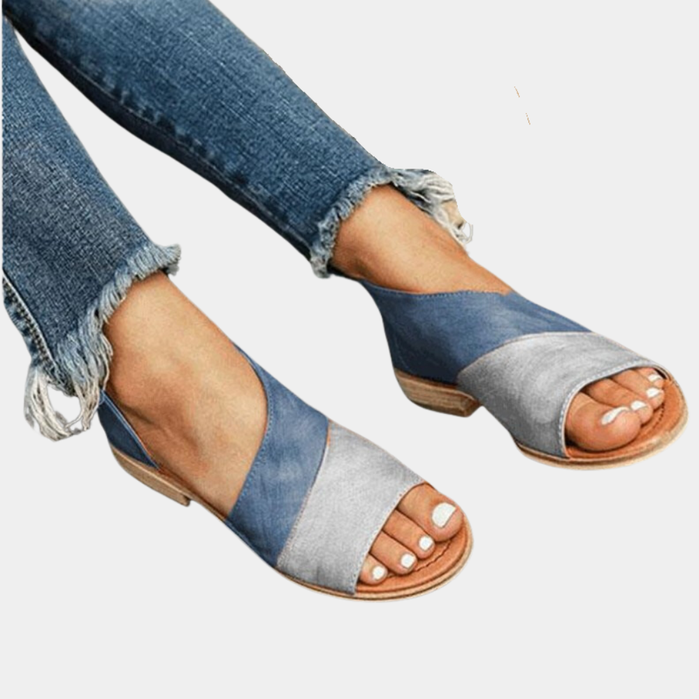 Sandales Ouvertes à Bride Large avec Enfilage Facile pour Femmes | Idéal pour Saisons Chaudes