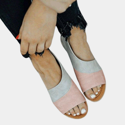 Sandales Ouvertes à Bride Large avec Enfilage Facile pour Femmes | Idéal pour Saisons Chaudes