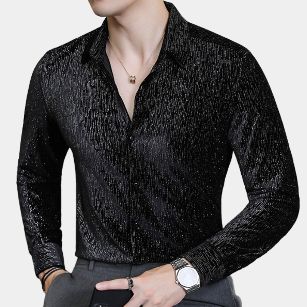 Chemise À Manches Longues À Motif Pour Homme | Idéale Pour Les Sorties Et Événements