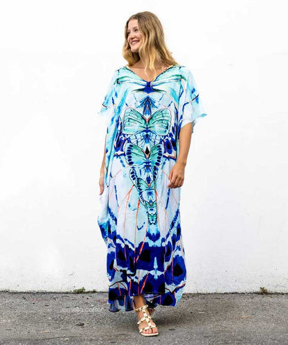 Caftan Ample à Coupe Fluide pour Femme | Idéal pour les Journées Décontractées et les Sorties Estivales