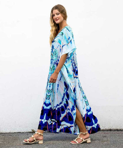 Caftan Ample à Coupe Fluide pour Femme | Idéal pour les Journées Décontractées et les Sorties Estivales