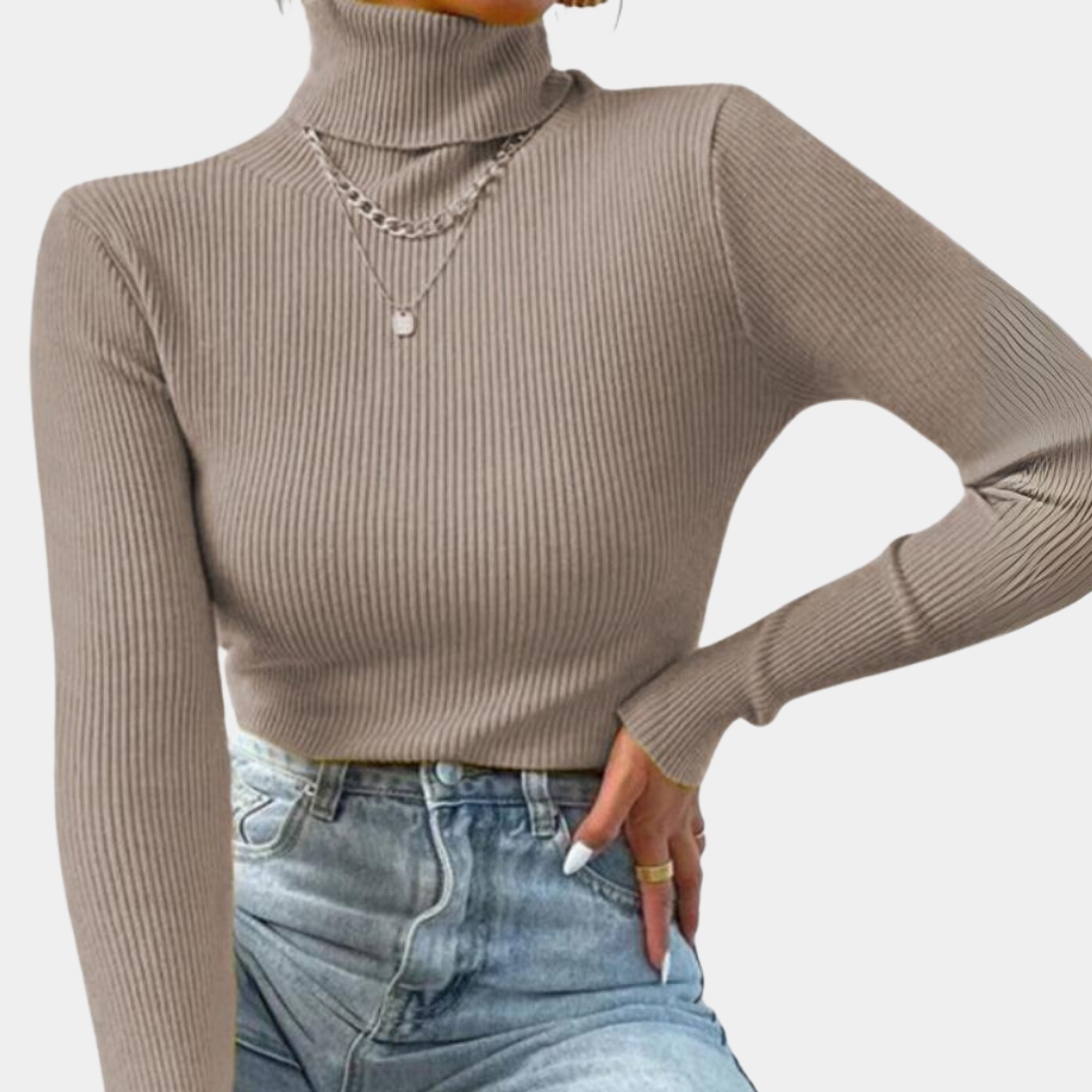 Pull à Col Roulé pour Femme avec Manches Longues | Idéal pour le Temps Frais