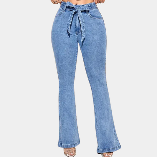 Jean Femme à Taille Haute avec Jambes Larges | Idéal pour un Usage Quotidien