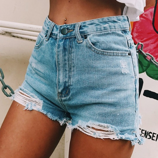 Short Court avec Taille Standard et Finition Décolorée pour Femme | Idéal pour l'Été