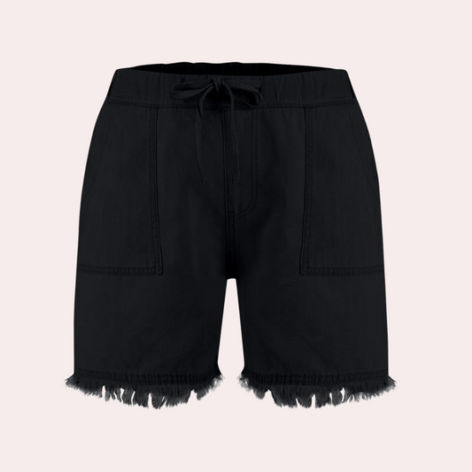 Short Jean À Franges Taille Élastique Pour Femmes | Idéal Pour L’été