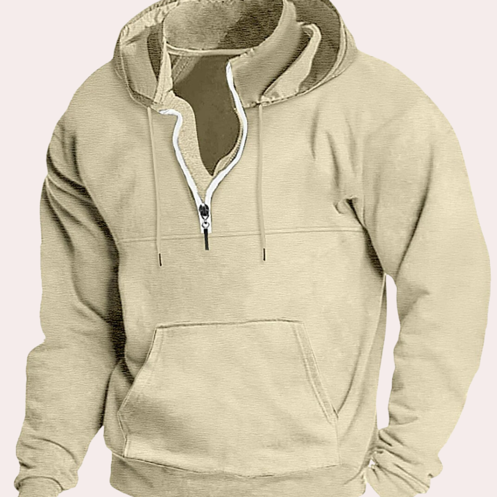 Sweat À Capuche Demi-Zippé Avec Poches Pour Adultes | Idéal Pour Les Journées Fraîches
