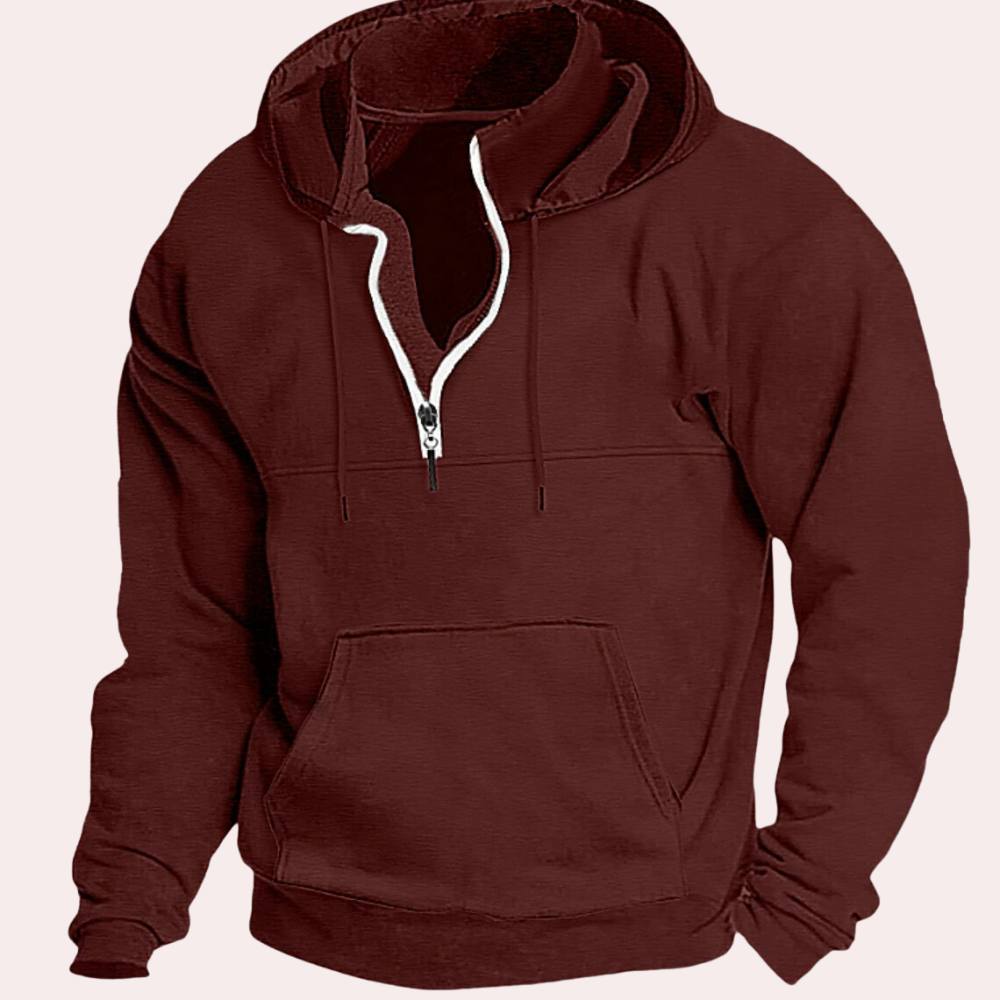 Sweat À Capuche Demi-Zippé Avec Poches Pour Adultes | Idéal Pour Les Journées Fraîches