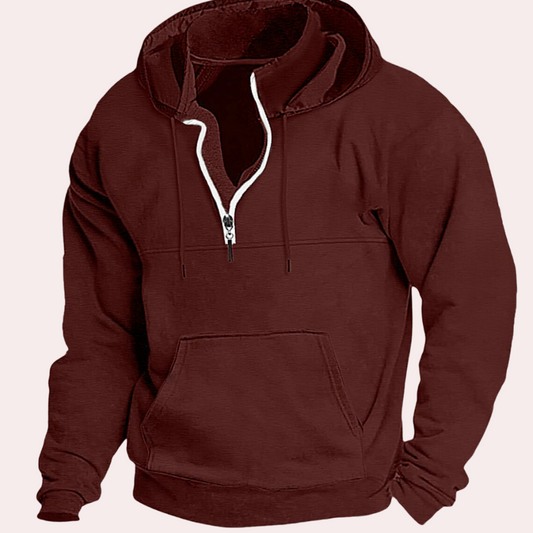 Sweat À Capuche Demi-Zippé Avec Poches Pour Adultes | Idéal Pour Les Journées Fraîches
