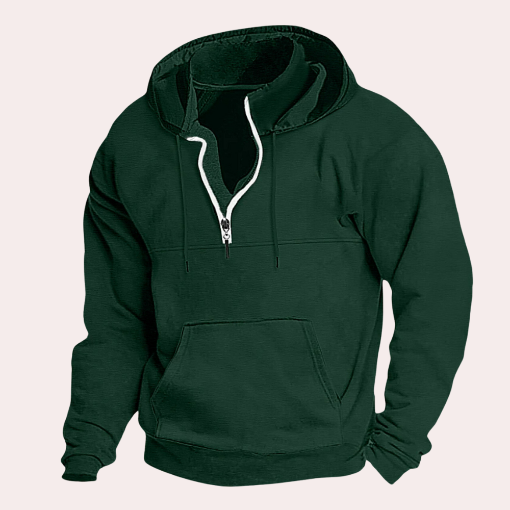 Sweat À Capuche Demi-Zippé Avec Poches Pour Adultes | Idéal Pour Les Journées Fraîches