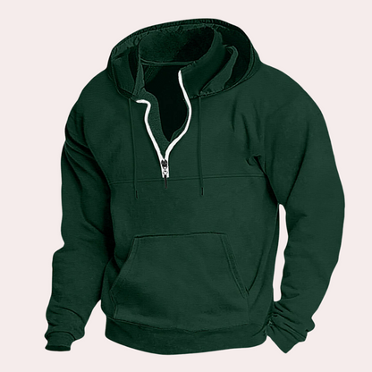 Sweat À Capuche Demi-Zippé Avec Poches Pour Adultes | Idéal Pour Les Journées Fraîches
