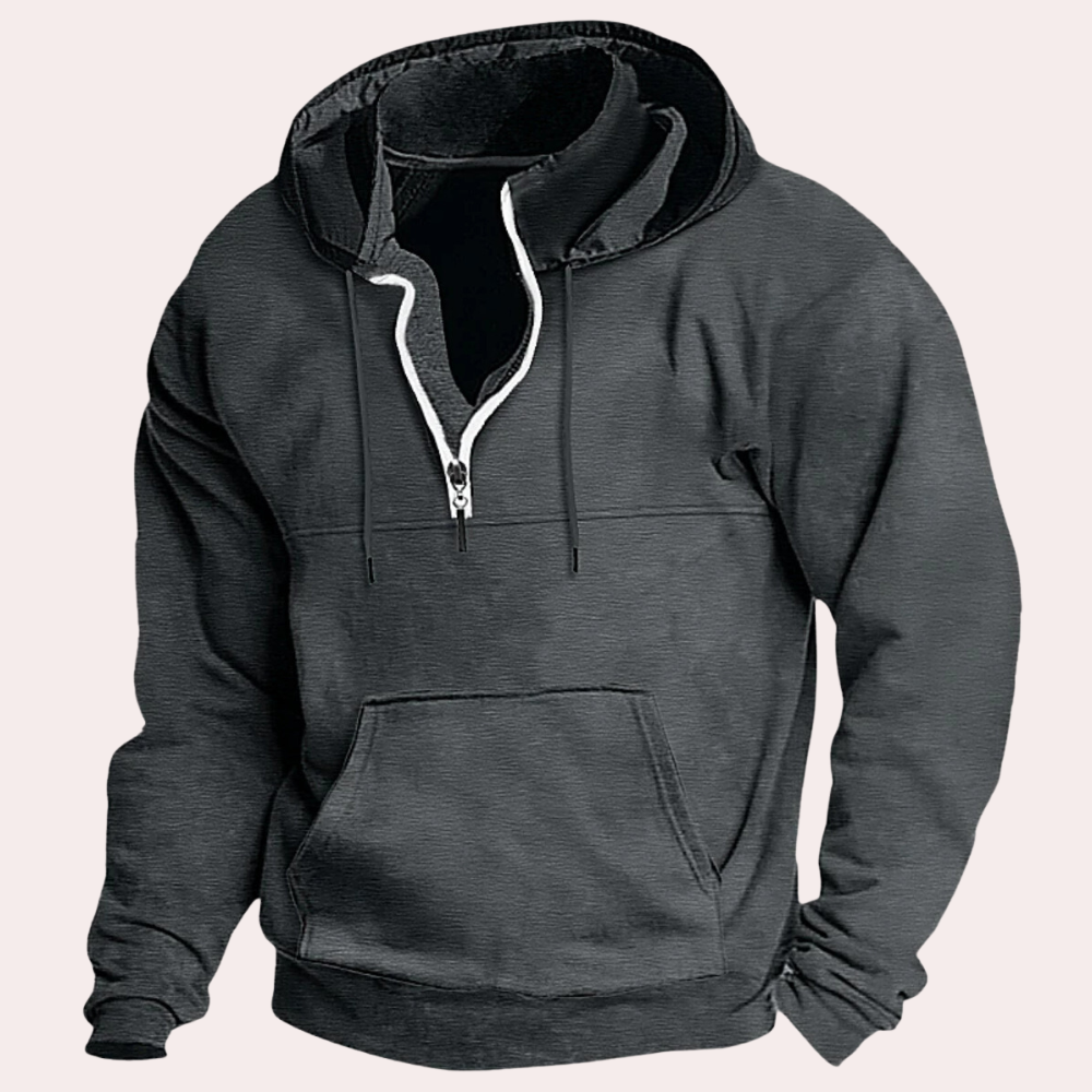 Sweat À Capuche Demi-Zippé Avec Poches Pour Adultes | Idéal Pour Les Journées Fraîches