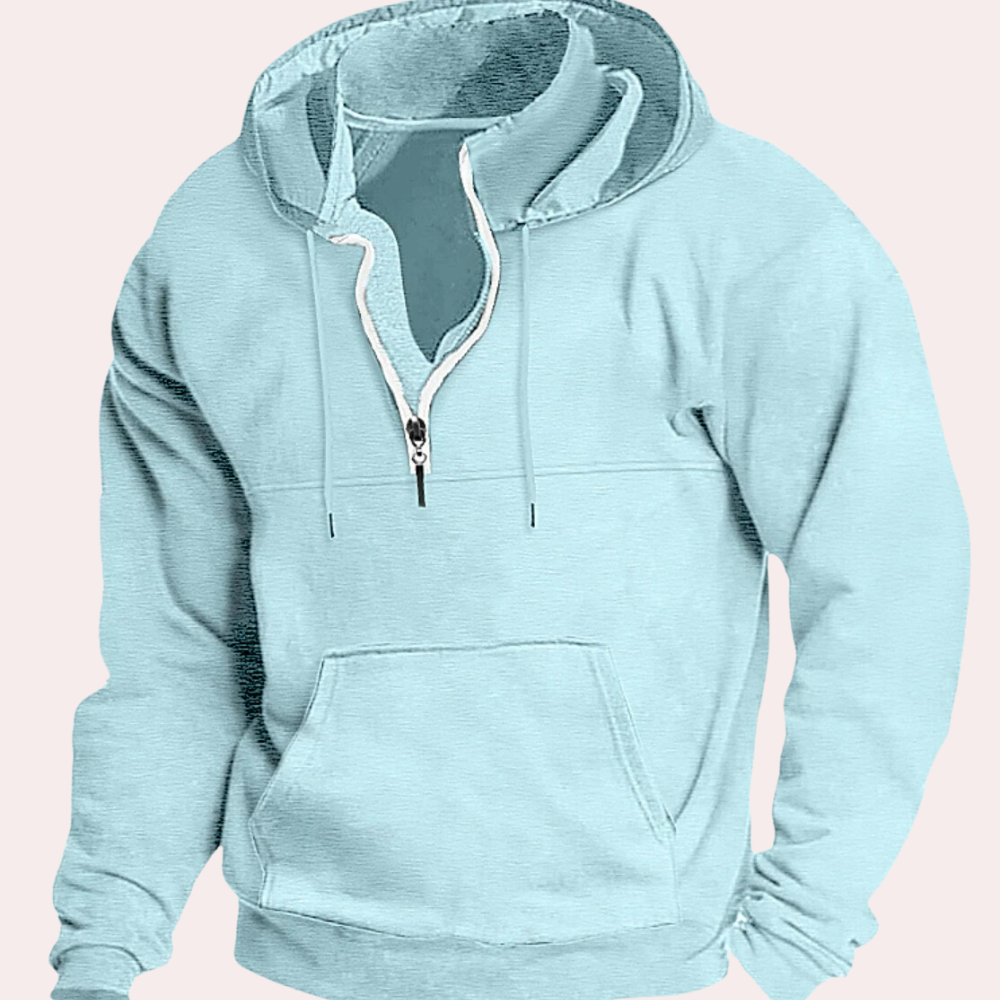 Sweat À Capuche Demi-Zippé Avec Poches Pour Adultes | Idéal Pour Les Journées Fraîches