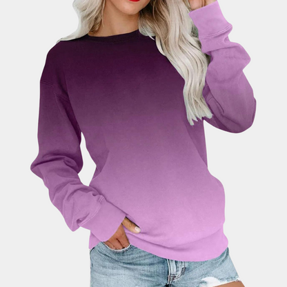 Sweatshirt À Effet Dégradé avec Coupe Décontractée pour Femmes | Idéal pour Les Saisons Fraîches