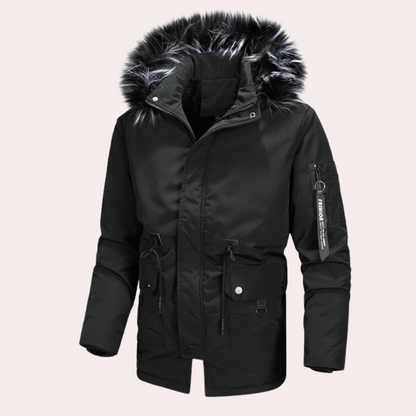 Veste D’Hiver avec Capuche Et Fermeture Zippée pour Homme | Idéal pour La Saison Froide