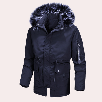 Veste D’Hiver avec Capuche Et Fermeture Zippée pour Homme | Idéal pour La Saison Froide