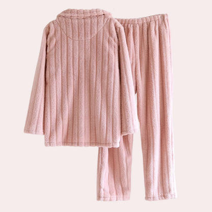 Ensemble De Pyjama 2 Pièces D’Hiver avec Boutons pour Femme | Idéal pour Les Soirées À La Maison