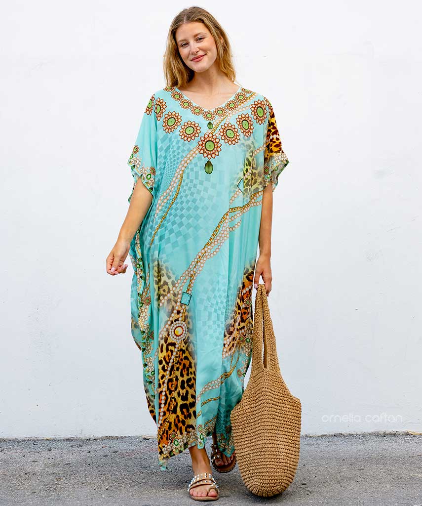 Caftan Ample à Coupe Fluide pour Femme | Idéal pour les Journées Décontractées et les Sorties Estivales
