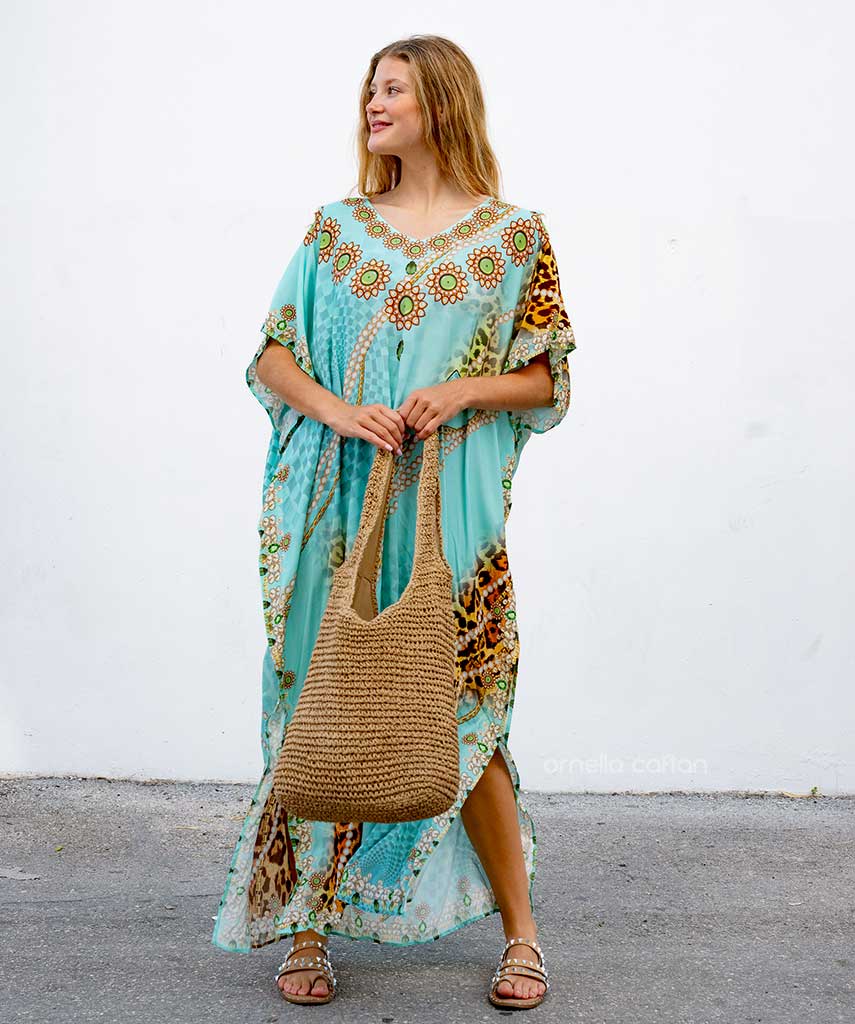 Caftan Ample à Coupe Fluide pour Femme | Idéal pour les Journées Décontractées et les Sorties Estivales