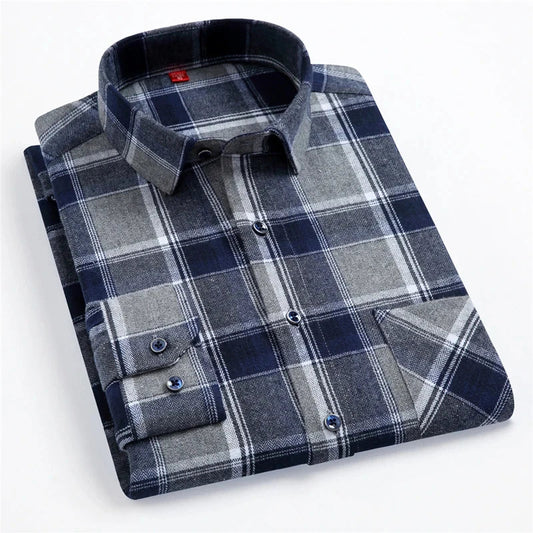 Chemise À Carreaux À Manches Longues Pour Homme | Idéale Pour Un Usage Quotidien