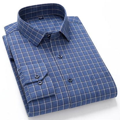 Chemise à carreaux manches longues pour hommes