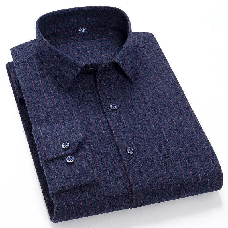Chemise à carreaux manches longues pour hommes