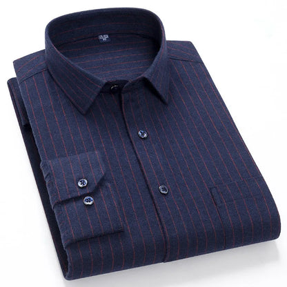 Chemise à carreaux manches longues pour hommes