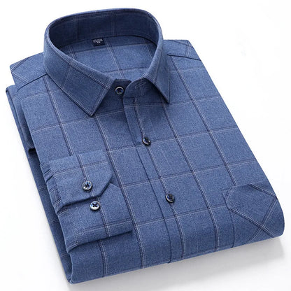Chemise à carreaux manches longues pour hommes