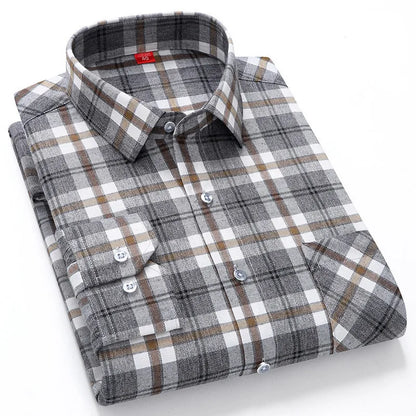 Chemise à carreaux manches longues pour hommes