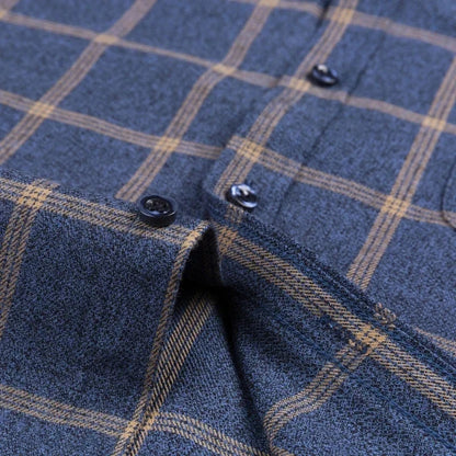 Chemise à carreaux manches longues pour hommes