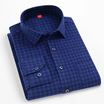 Chemise à carreaux manches longues pour hommes