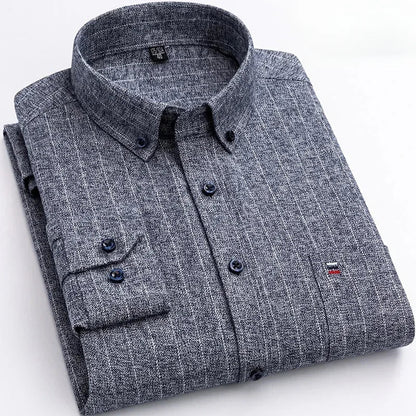 Chemise à carreaux manches longues pour hommes