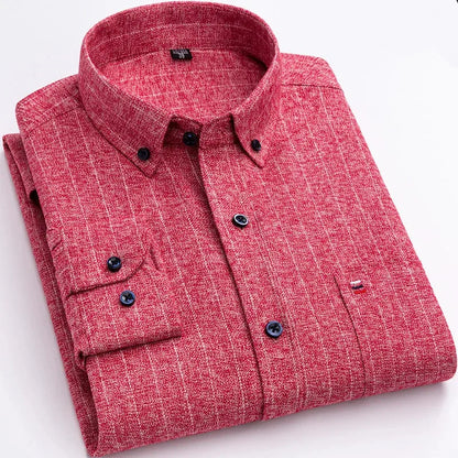 Chemise à carreaux manches longues pour hommes