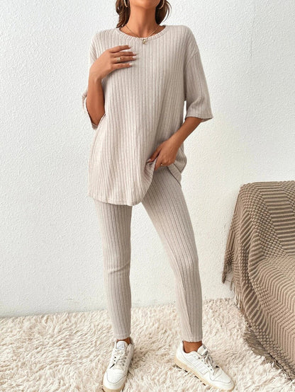 Ensemble Deux Pièces Oversize avec Haut à Manches Courtes et Pantalon pour Femmes | Idéal Pour Usage Quotidien