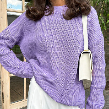Pull À Col Rond Avec Coupe Ample Pour Femme | Idéal Pour UN Usage Quotidien
