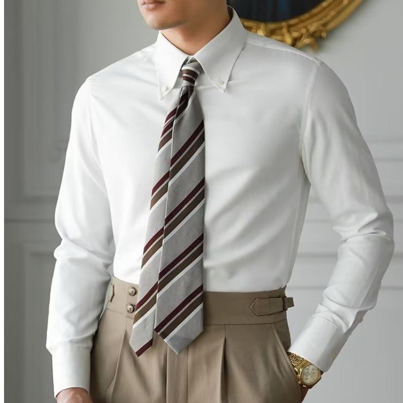 Chemise À Manches Longues Avec Col Carré Pour Homme | Idéale Pour Printemps