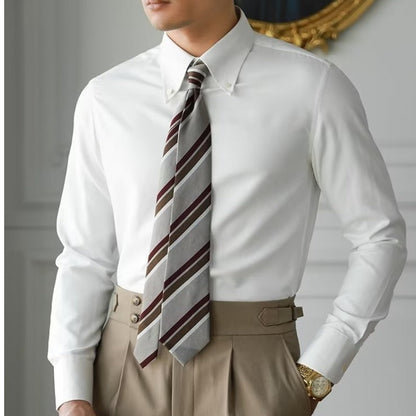 Chemise À Manches Longues Avec Col Carré Pour Homme | Idéale Pour Printemps
