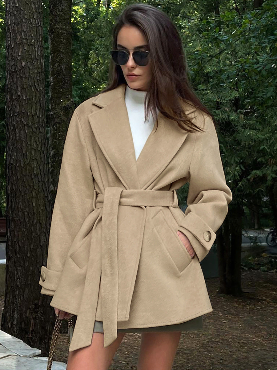 Trench-Coat Avec Cordon De Serrage Et Capuche Pour Femmes | Idéal Pour Les Saisons De Transition