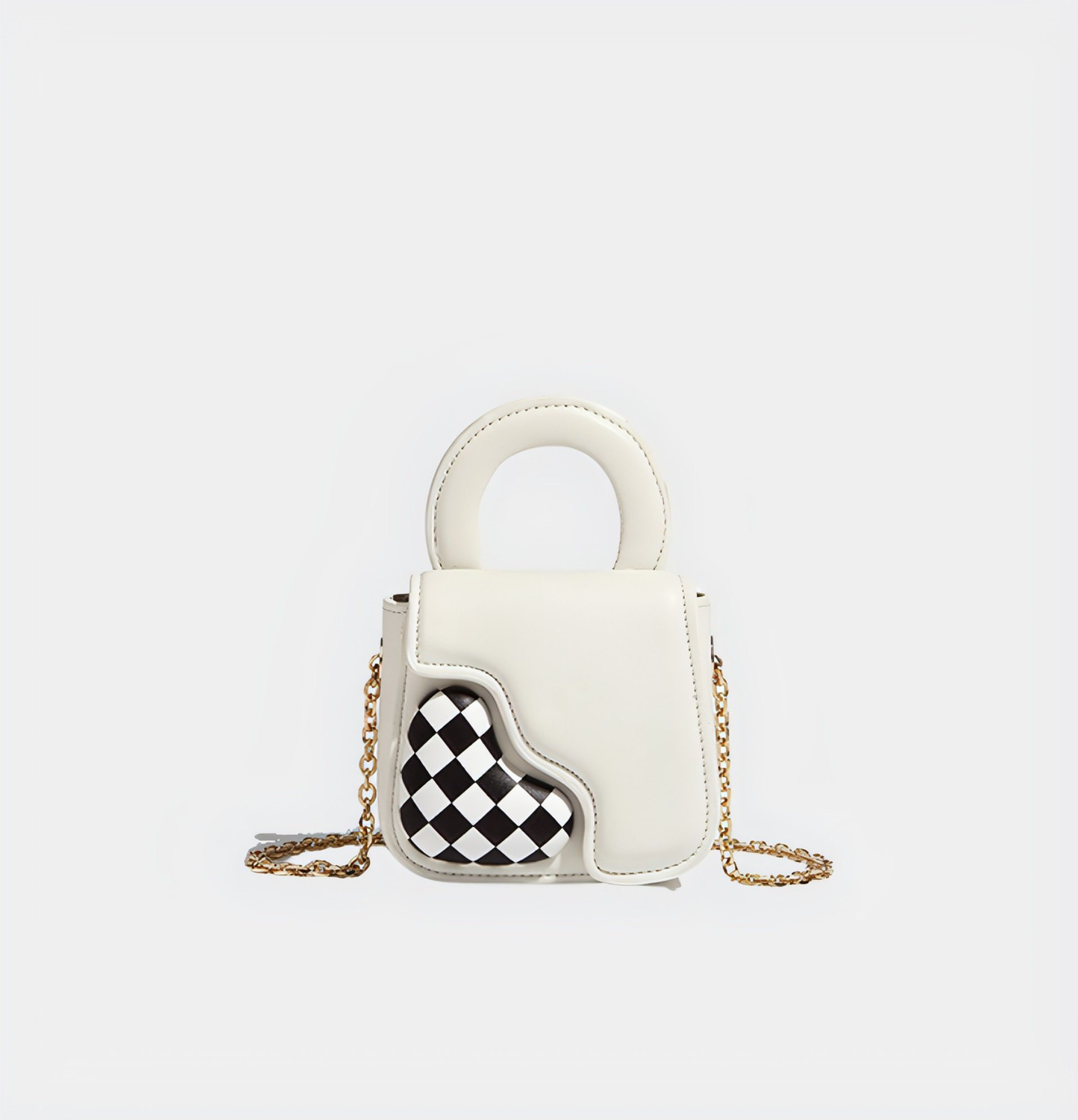 Mini Sac Épaule en Forme de Cœur avec Chaîne pour Femme | Idéal pour Usage Quotidien