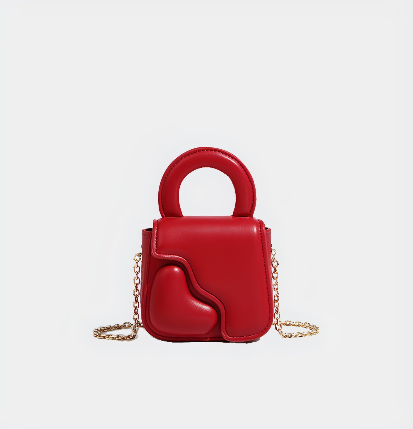 Mini Sac Épaule en Forme de Cœur avec Chaîne pour Femme | Idéal pour Usage Quotidien