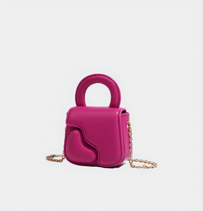 Mini Sac Épaule en Forme de Cœur avec Chaîne pour Femme | Idéal pour Usage Quotidien