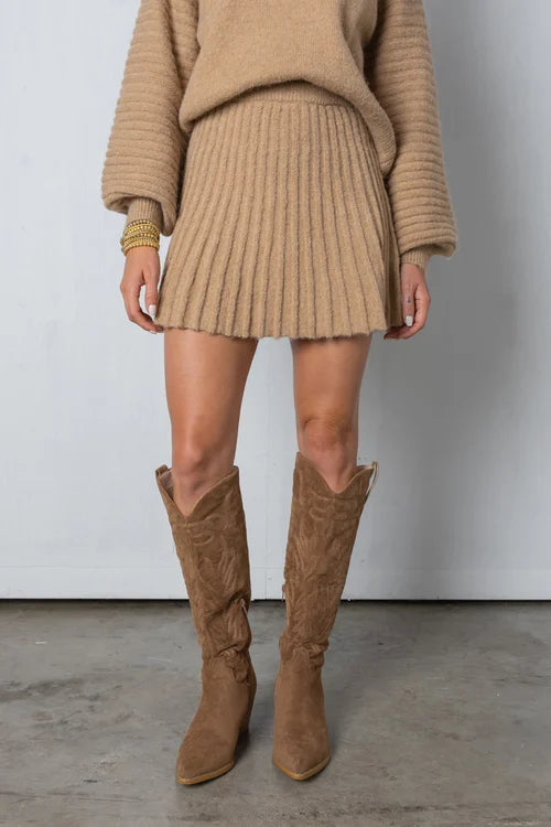 Ensemble Deux Pièces avec Pull et Jupe Plissée pour Femmes | Idéal Pour Usage Quotidien ou Occasions