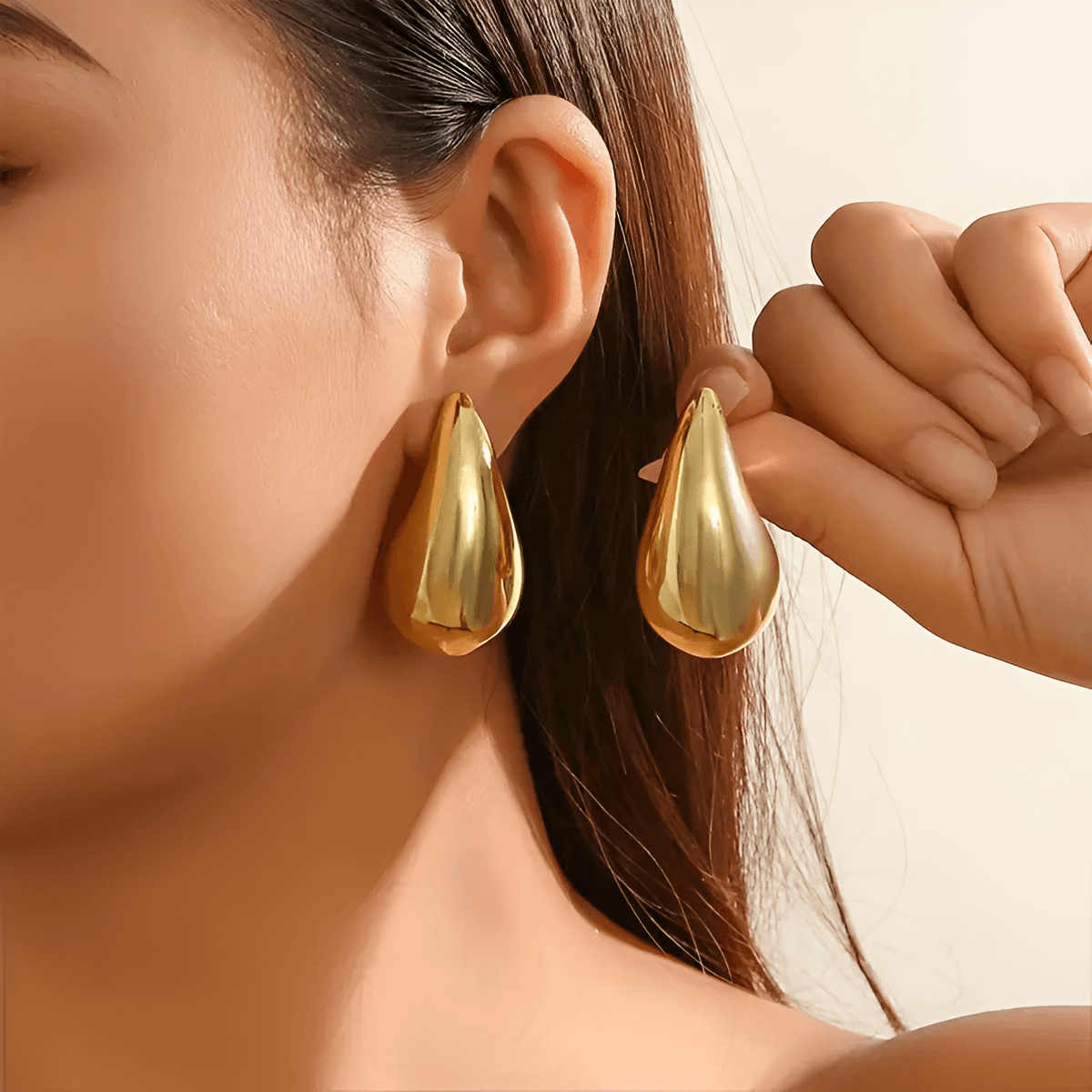 Boucles d’Oreilles Plaquées 14K avec Motif Mozaïque pour Femme | Usage Quotidien