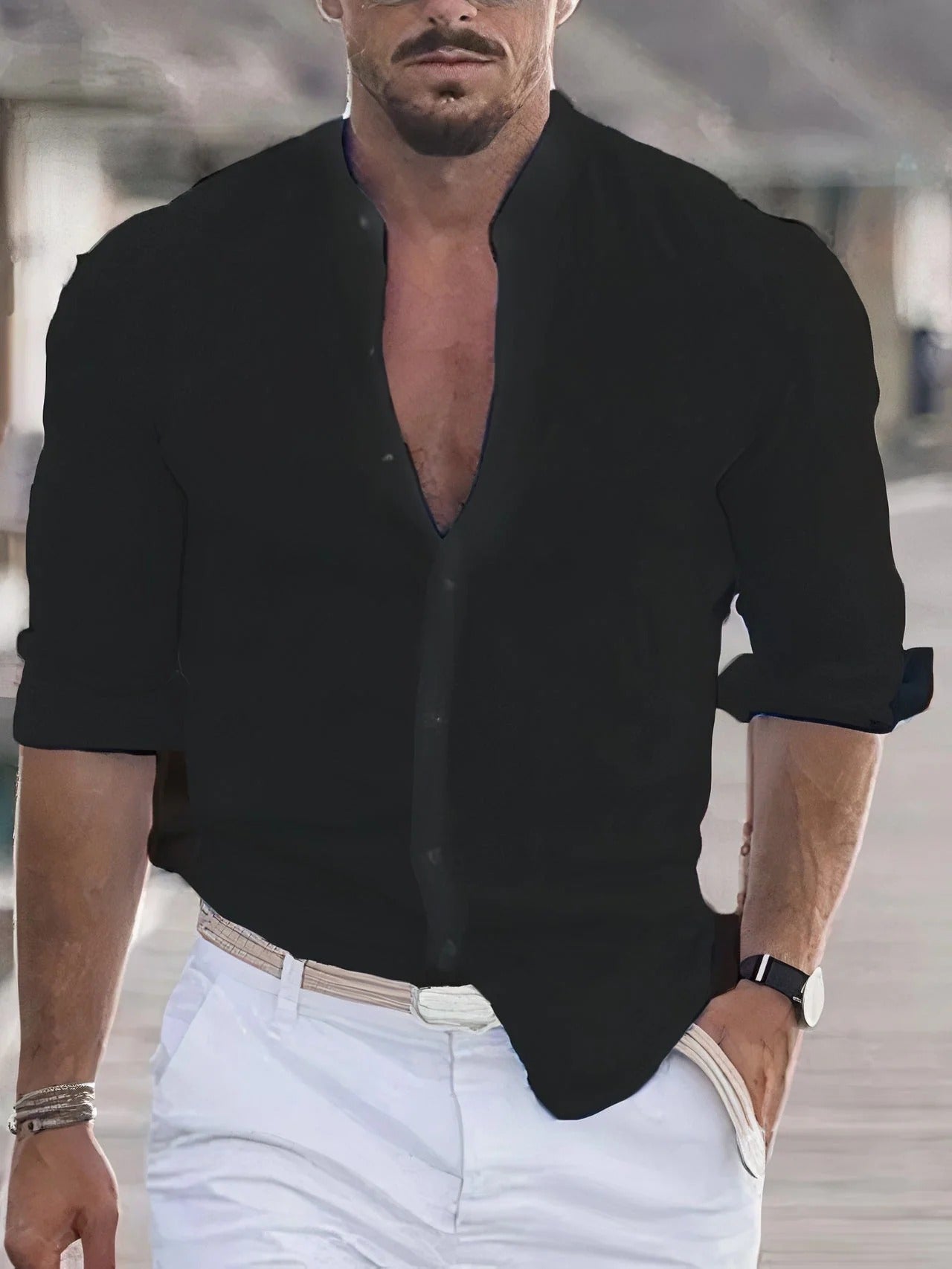 Chemise à Manches Longues avec Design Léger pour Homme | Idéale pour l’Été