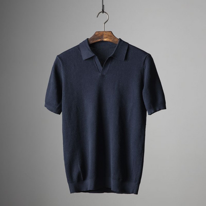Polo à Manches Courtes avec Col Replié et Motif pour Homme | Idéal pour les Activités Estivales