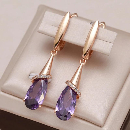 Boucles d’Oreilles Pendantes à Deux Pièces avec Design en Goutte pour Femmes | Idéales pour les Occasions Spéciales
