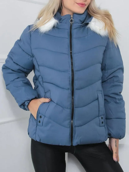 Veste Matelassée avec Capuche Amovible pour Femme | Idéale pour L’Hiver