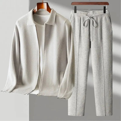 Ensemble Veste Zippée Et Pantalon avec Cordon pour Homme | Idéal pour Usage Quotidien