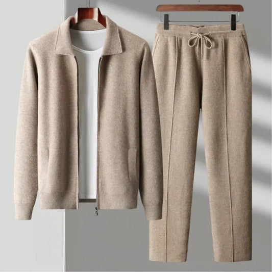 Ensemble Veste Zippée Et Pantalon avec Cordon pour Homme | Idéal pour Usage Quotidien